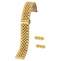 Robust Rostfritt Stål Klockarmbands Länk Guld 22mm