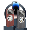 Miniatyrbild 9 av 11: iPhone 13 - Trätexturerat Magsafe Trådlöst Laddningsskal Grå
