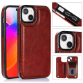 Miniatyrbillede 10 af 11: Iphone 15 - Läder Fodral med 3-kortfack Red