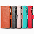 Miniatyrbilde 7 av 11: iPhone15PLUS-Fodral Vikbart med Axelrem och Dragkedja 3-Kortfack Pink gold