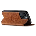 Miniatyrbild 8 av 11: iPhone 15 Plånboksfodral - Smart & Elegant Mörkbrun
