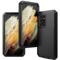 Pikkukuva 3 / 9: Samsung Galaxy S21 Ultra - Stötdämpande Aluminium Skal Röd