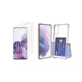 Miniatyrbilde 3 av 11: Samsung Galaxy S21 Plus - Skal med Kortfack & Mjukt Skärmskydd Transparent