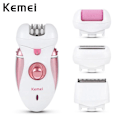 Pikkukuva 1 / 11: Multifunktionell 4 in 1 Epilator Rakapparat Kemei KM-2530 Rosa