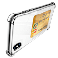 Miniatyrbilde 6 av 11: iPhone X/XS - Skyddande Skal med Kortfack Transparent/Genomskinlig