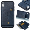Miniatyrbilde 3 av 11: iPhone XR - Professionellt Retro Skyddsskal med Kortfack Svart Svart