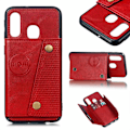 Miniatyrbillede 6 af 11: Samsung Galaxy A40 - Skyddande Retro Skal med Kortfack Svart