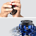 Miniatyrbillede 5 af 11: Flygande Spinner Fidget Toy Drönare LED-Ljus Svart