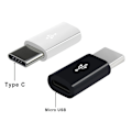 Miniatyrbillede 3 af 11: Micro-USB till USB-C  Adapter 2in1 Laddning + Dataöverföring Svart