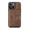 Miniatyrbillede 2 af 11: iPhone 15- Läderplånboksfodral med magnetiskt hållare Roséguld