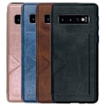 Miniatyrbild 5 av 11: Samsung Galaxy S10 Plus - Praktiskt Skyddande Skal Kortfack Mörkblå