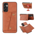 Pikkukuva 1 / 11: Lyxigt PC Läder Retro Flip Fashion Plånboksfodral för A15 4G/5G Ljusbrun