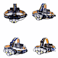 Miniatyrbilde 1 av 9: Pannlampa 7 Lampor T6 COB XPE Stark Black