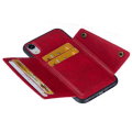 Miniatyrbilde 9 av 11: iPhone XR - Professionellt Retro Skyddsskal med Kortfack Röd Röd