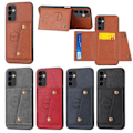 Miniatyrbillede 8 af 11: Samsung Galaxy A55 5G - Lyxigt Retro Flip Fashion Plånboksskal Grå