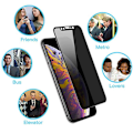 Miniatyrbillede 1 af 11: iPhone XS Max 2-PACK FullCover Anti-Spy Skärmskydd 9H Svart