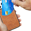 Miniatyrbilde 7 av 11: Samsung Galaxy S24 Ultra - Elegant Skal med Kortfack & Skydd Svart