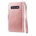 Miniatyrbillede 7 af 11: Samsung Galaxy S10 Plus - tankevækkende 9-korts tegnebogscover Svart