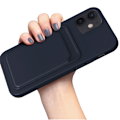 Miniatyrbild 11 av 11: iPhone 12 Mini - Skyddande Stilrent Skal med Korthållare Röd