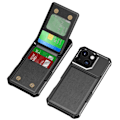 Miniatyrbilde 1 av 11: iPhone 15 UP Down Leather Flip Card Wallet - Slankt och skyddande