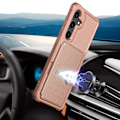 Miniatyrbilde 11 av 11: Samsung Galaxy A35 5G - Plånboksfodral i PU-läder med magnetiskt hållare Roséguld