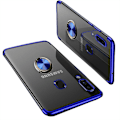 Pikkukuva 2 / 11: Samsung Galaxy A40 - Skyddande Silikonskal med Ringh�llare Silver