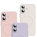 Miniatyrbillede 1 af 11: iPhone 16 - Magnetiskt Silikonskal med MagSafe Kompatibilitet Off-White