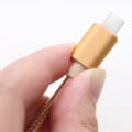 Miniatyrbilde 6 av 11: USB-C/Type-C Snabbladdningskabel 200cm (Slitstark/Metallhuvuden) Himmelsblå