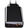 Miniatyrbillede 3 af 11: Effektfull Type-C USB Väggadapter BASEUS Svart Svart