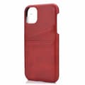 iPhone 15 - Slimmat PU-läderfodral med 2-kortfack Röd