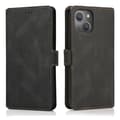 iPhone 15 Plus - Elegant Flip Wallet Skinnfodral black