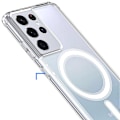 Pikkukuva 4 / 11: Magnetiskt trådlöst laddningsskal i PC-material för Galaxy S21 ultra Transparent