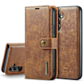 Miniatyrbillede 1 af 11: Samsung Galaxy A54 5G - Retro Plånboksfodral med Magnetisk Design Brun