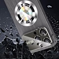 Miniatyrbild 9 av 11: iPhone 11 pro max - Trätexturerat Magsafe Trådlöst Laddningsskal Grå