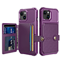 Miniatyrbillede 1 af 11: Elegant plånboksfodral i lyxigt PU-läder för iPhone 15 Plus Lila