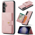 Miniatyrbilde 1 av 11: Samsung Galaxy S23FE - Plånboksfodral med Magnetisk Hållare Pink gold