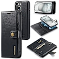 Miniatyrbillede 5 af 11: iPhone 13 Case - Premium Läder med 3 Kortfack och Sidofack Grå