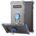 Miniatyrbillede 3 af 11: Samsung Galaxy S10 Plus - Stötdämpande Skal med Ringhållare Silver