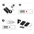 Pikkukuva 9 / 11: Solcell Överlevnads Powerbank Laddare 4 Paneler
