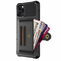 Pikkukuva 6 / 11: iPhone 11 Pro - Elegant Skyddsskal med Kortfack Röd
