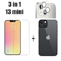 Pikkukuva 2 / 11: 3-in-1 iPhone 13 Mini Fram- & Baksida + Kameralinsskydd Transparent