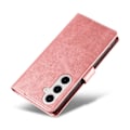 Miniatyrbild 7 av 11: S24 Plus - Läderplånboksfodral i 6 färger Rosa guld