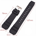 Pikkukuva 2 / 11: Slittåligt Gummi Klockarmband Svart 22mm