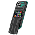 Miniatyrbillede 9 af 11: iPhone 13 - Plånboksfodral med Kortplatser och Kickstand Grön