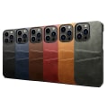 Miniatyrbillede 2 af 11: iPhone 15 Pro - Slimmat PU-läderfodral med 2-kortfack Red