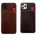 Miniatyrbild 6 av 11: iPhone 11 Pro Max - Praktiskt Retro Leman Skal med Kortfack Red Röd