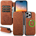 Miniatyrbild 6 av 11: iPhone 16 Pro Plånboksfodral - Lyx, Skydd & MagSafe-stöd! Svart