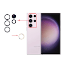 Pikkukuva 3 / 7: Samsung Galaxy S23 Ultra - Reservdel för Bakre Kameralins Transparent
