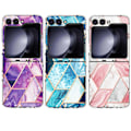 Miniatyrbillede 2 af 11: Samsung Galaxy Z Flip 6 - Exklusivt Marmordesignat Skal med Stil Rosa