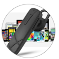 Pikkukuva 9 / 10: Praktiskt Bluetooth Handsfree Headset (Mini) Vit